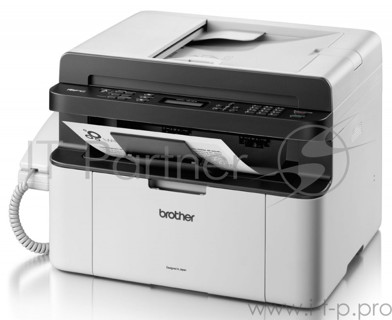 Принтер Brother MFC-1815R, A4, 16Мб, 20стр/мин, GDI, факс, трубка, ADF10, USB, лоток 150л, старт.картридж 1000стр (МФУ)