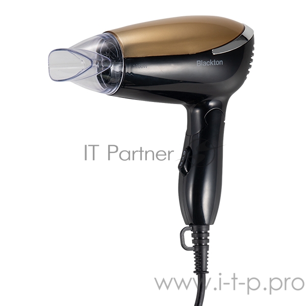 Фен Blackton Bt HD1203M Black-Gold Мощность 1000 Вт, Напряжение 220 В, 50 Гц, Регулировка воздушного потока 2, Регулировка температуры 2, Складная ручка, Защита от перегрева, Петля для подвешивания, Концентратор.