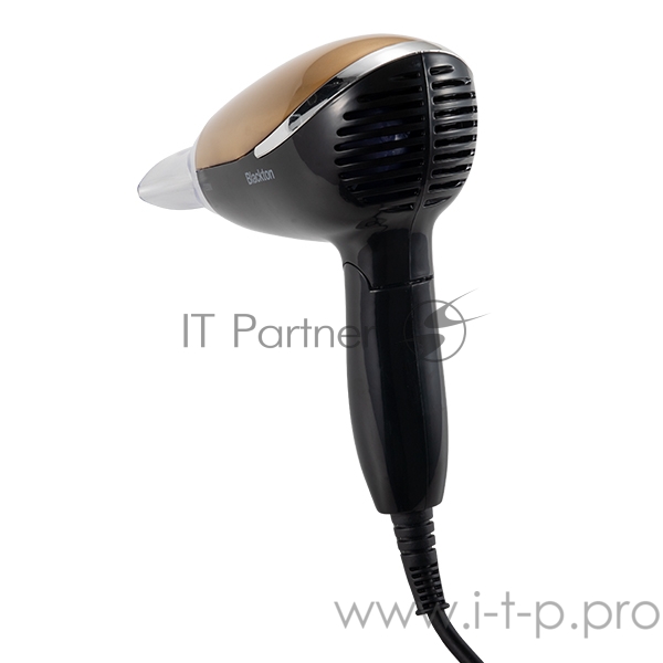 Фен Blackton Bt HD1203M Black-Gold Мощность 1000 Вт, Напряжение 220 В, 50 Гц, Регулировка воздушного потока 2, Регулировка температуры 2, Складная ручка, Защита от перегрева, Петля для подвешивания, Концентратор.