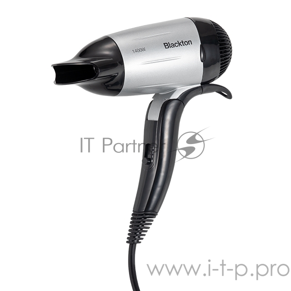 Фен Blackton Bt HD1406M Silver-Black Мощность 1400 Вт, Напряжение 220 В, 50 Гц, Регулировка воздушного потока 2, Регулировка температуры 3, Защита от перегрева, Петля для подвешивания, Концентратор.