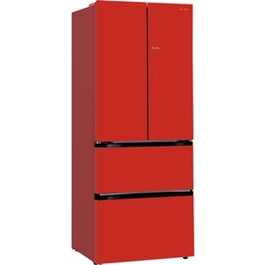 Холодильник TESLER RFD-361I RED GLASS