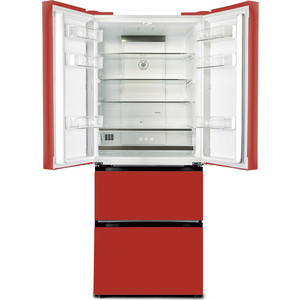 Холодильник TESLER RFD-361I RED GLASS