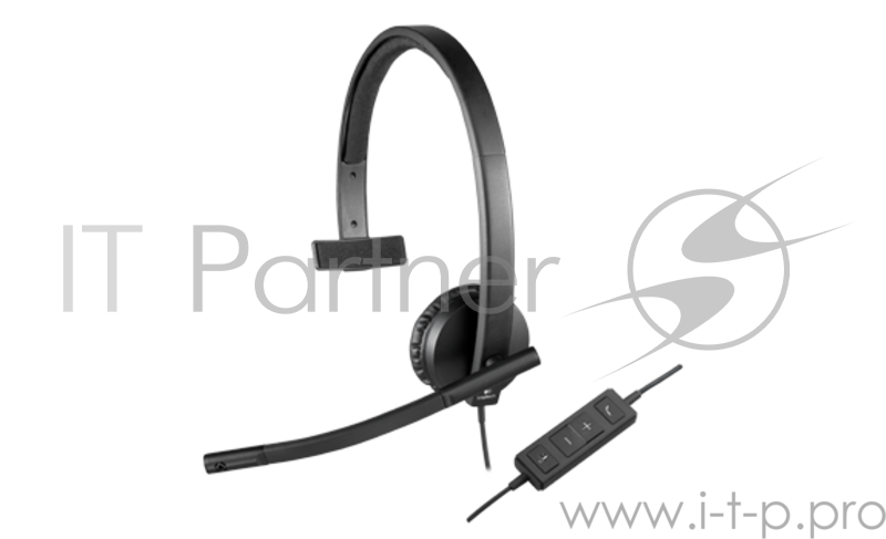 Гарнитура Logitech H570e USB Headset Mono, с регулятором громкости, моно (USB)