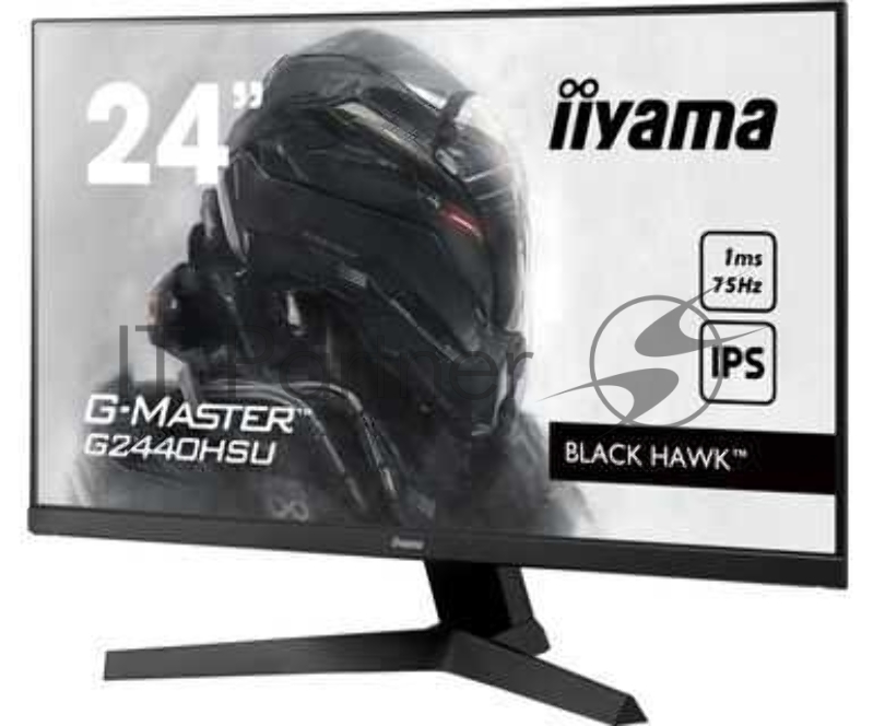 Монитор 23,8 Iiyama G-MASTER G2440HSU-B1 1920x1080@75Гц IPS LED 16:9 1ms HDMI DP 2*USB2.0 80M:1 1000:1 178/178 250cd Tilt Speakers Black