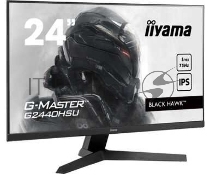 Монитор 23,8 Iiyama G-MASTER G2440HSU-B1 1920x1080@75Гц IPS LED 16:9 1ms HDMI DP 2*USB2.0 80M:1 1000:1 178/178 250cd Tilt Speakers Black
