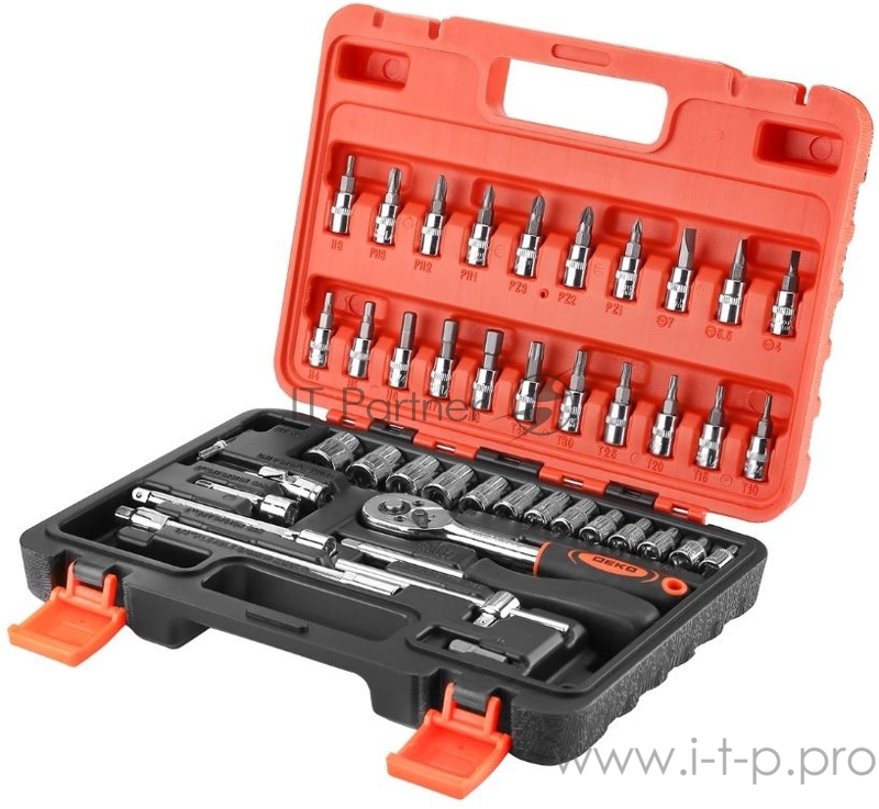 Набор инструментов Deko DKMT46 46 предметов (жесткий кейс)