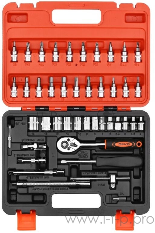 Набор инструментов Deko DKMT46 46 предметов (жесткий кейс)