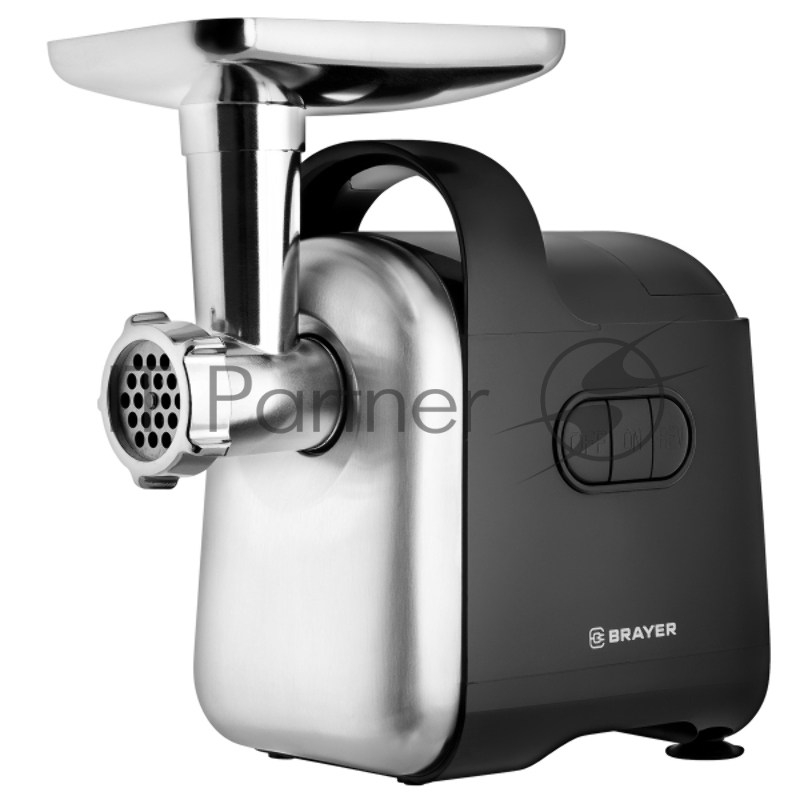 Мясорубка BRAYER BR1602, 1800 Вт, реверс, насадки кеббе, колбасы, овощей, отсек для хранен, 2 диска