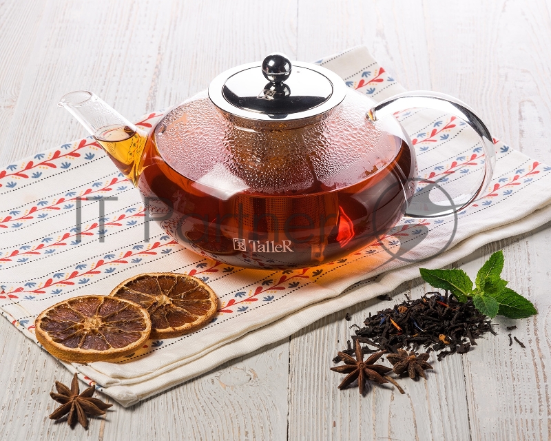 Чайник заварочный TalleR TR-31372 1250 мл Термостойкое боросиликатное стекло.
