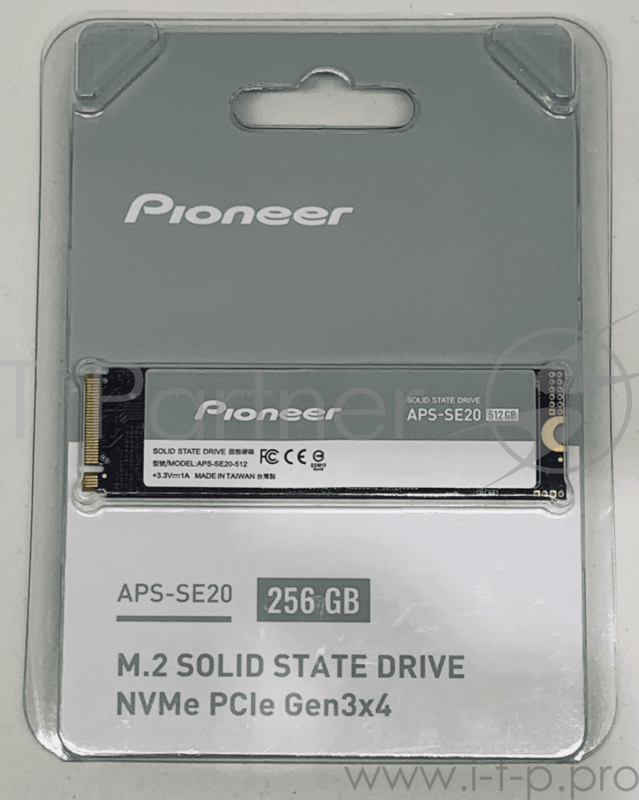 Твердотельный накопитель SSD Pioneer APS-SE20-256 256GB M.2 2280 PCIe (Dramless)