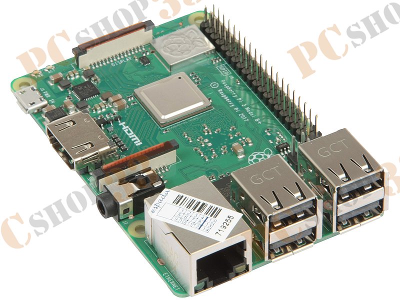 Микрокомпьютер - платформа Espada Raspberry Pi 3 Model B+ (1.40ГГц, 1ГБ, microSD, HDMI, LAN, WiFi, BT, без ОС)
