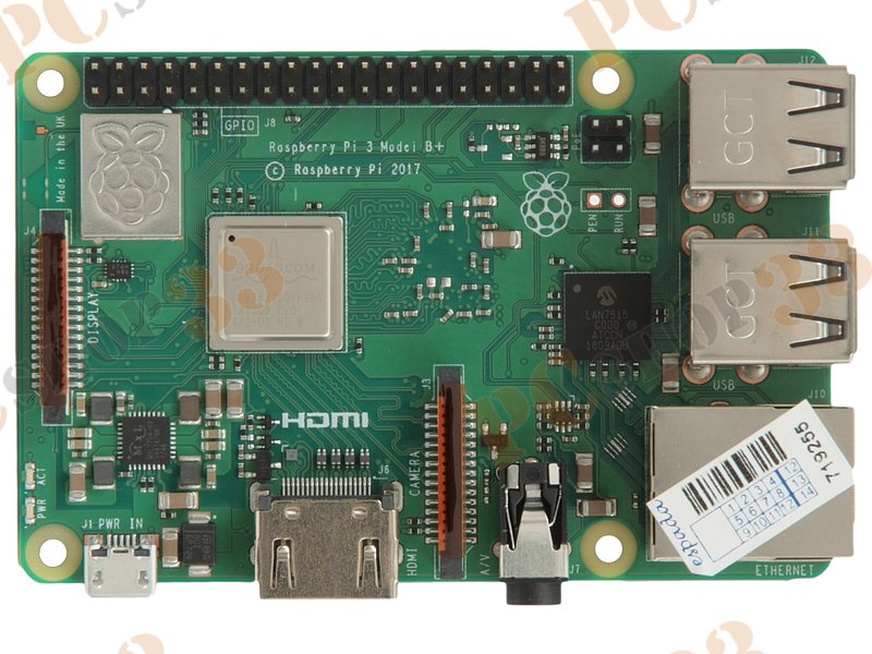 Микрокомпьютер - платформа Espada Raspberry Pi 3 Model B+ (1.40ГГц, 1ГБ, microSD, HDMI, LAN, WiFi, BT, без ОС)