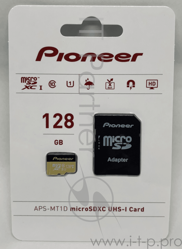 Карта памяти Pioneer MicroSD Card, Cl10/UHS1/U1,128GB