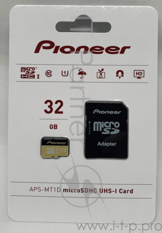 Карта памяти Pioneer MicroSD Card, Cl10/UHS1/U1,32GB