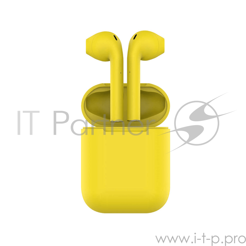 Наушники HIPER Беспроводные наушники HIPER TWS AIR Soft Bluetooth 5.0 гарнитура Li-Pol 2x50mAh+300mAh, Желтый