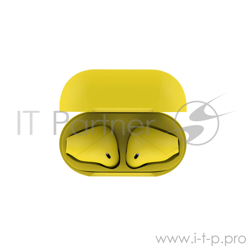 Наушники HIPER Беспроводные наушники HIPER TWS AIR Soft Bluetooth 5.0 гарнитура Li-Pol 2x50mAh+300mAh, Желтый