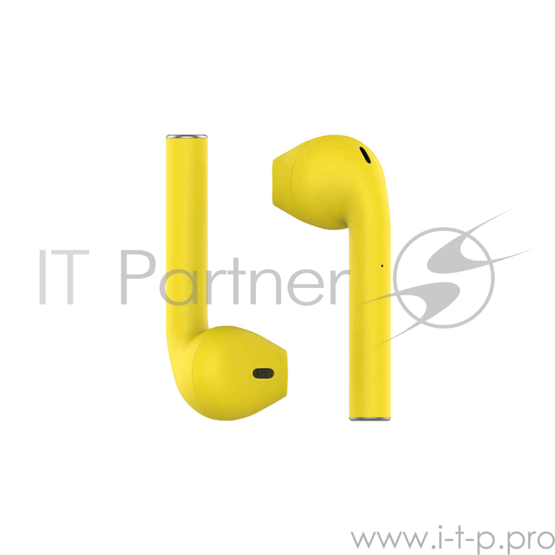 Наушники HIPER Беспроводные наушники HIPER TWS AIR Soft Bluetooth 5.0 гарнитура Li-Pol 2x50mAh+300mAh, Желтый