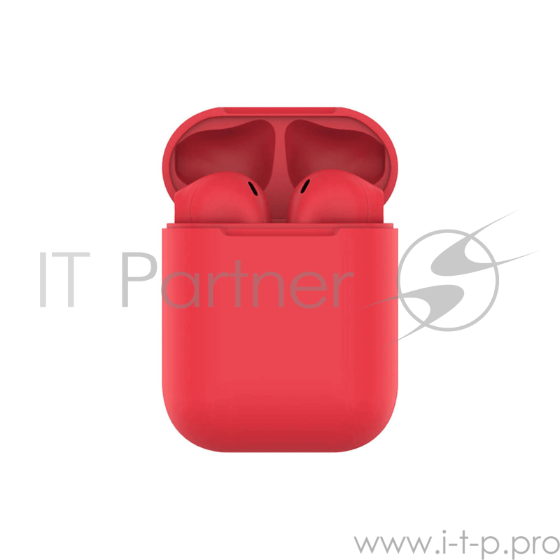 Наушники HIPER Беспроводные наушники HIPER TWS AIR Soft Bluetooth 5.0 гарнитура Li-Pol 2x50mAh+300mAh, Красный