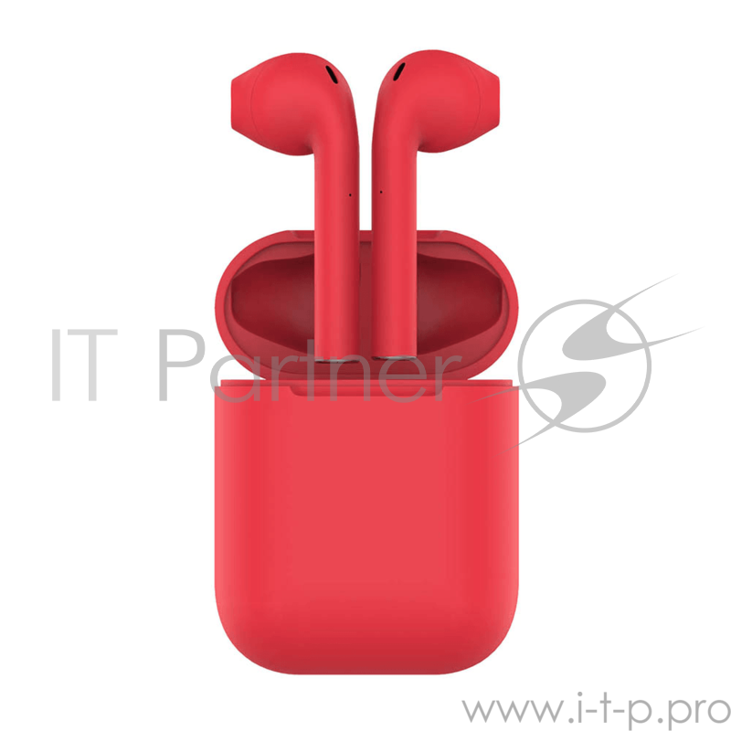 Наушники HIPER Беспроводные наушники HIPER TWS AIR Soft Bluetooth 5.0 гарнитура Li-Pol 2x50mAh+300mAh, Красный