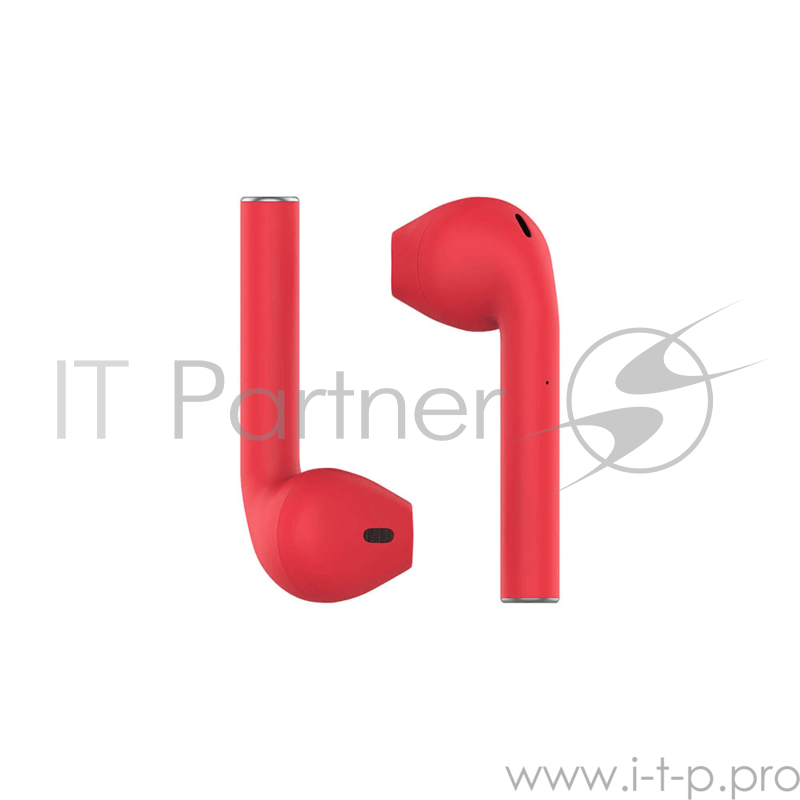 Наушники HIPER Беспроводные наушники HIPER TWS AIR Soft Bluetooth 5.0 гарнитура Li-Pol 2x50mAh+300mAh, Красный