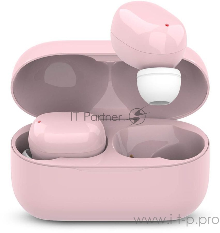 Наушники HIPER Беспроводные наушники HIPER TWS SAMUN Soft Bluetooth 5.0 гарнитура Li-Pol 2x40mAh+300mAh, Розовый