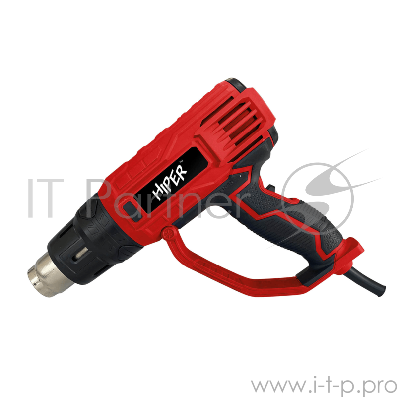 Фен технический HIPER 2000Вт, 350-600С, 300-500 л/мин, плавная рег, 4 насадки, кейс