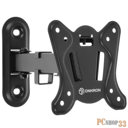 ONKRON BASIC R2 чёрный Для телевизоров диагональю 10-27 Максимальная нагрузка: 25 кг VESA: 75х75, 100х100 мм