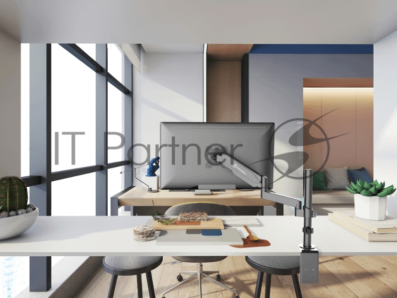 Кронштейн для мониторов Onkron G70 черный 13-34 макс.8кг настольный поворот и наклон верт.перемещ.