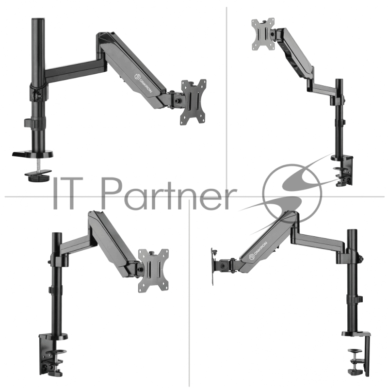 Кронштейн для мониторов Onkron G70 черный 13-34 макс.8кг настольный поворот и наклон верт.перемещ.