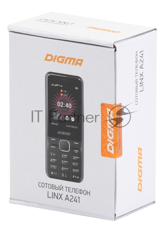 Мобильный телефон Digma A241 Linx 32Mb черный моноблок 2.44 240x320 GSM900/1800