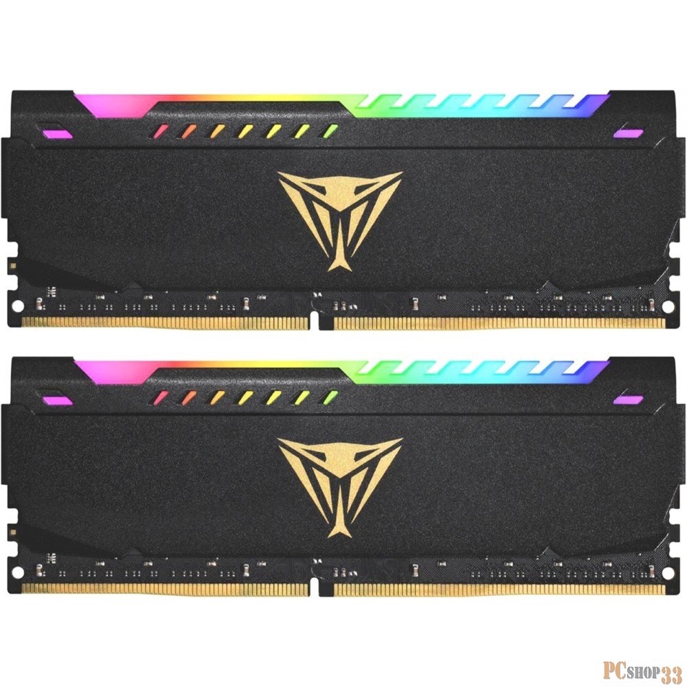 Оперативная память DDR 4 DIMM 32Gb (16Gbx2) PC25600, 3200Mhz, CL18, PATRIOT Viper Steel RGB (PVSR432G320C8K) (retail)