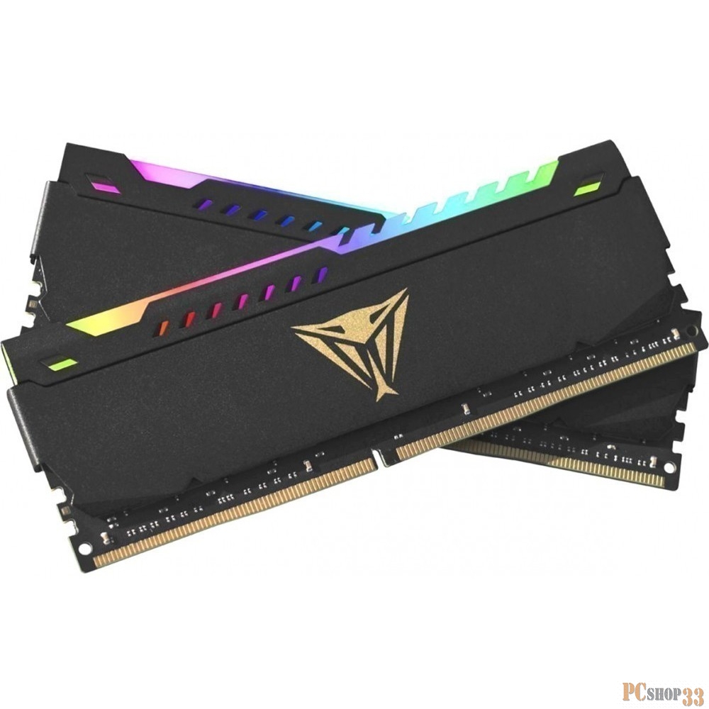 Оперативная память DDR 4 DIMM 32Gb (16Gbx2) PC25600, 3200Mhz, CL18, PATRIOT Viper Steel RGB (PVSR432G320C8K) (retail)