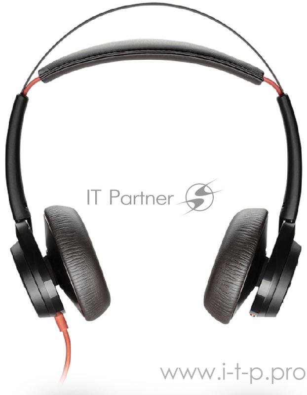 Гарнитура проводная BLACKWIRE 7225,BW7225,USB-A,BLACK,WW