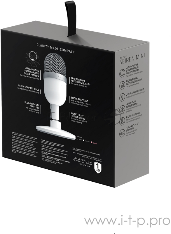 Микрофон Razer Seiren Mini Mercury Razer Seiren Mini Mercury – Ultra-compact Condenser Microphone