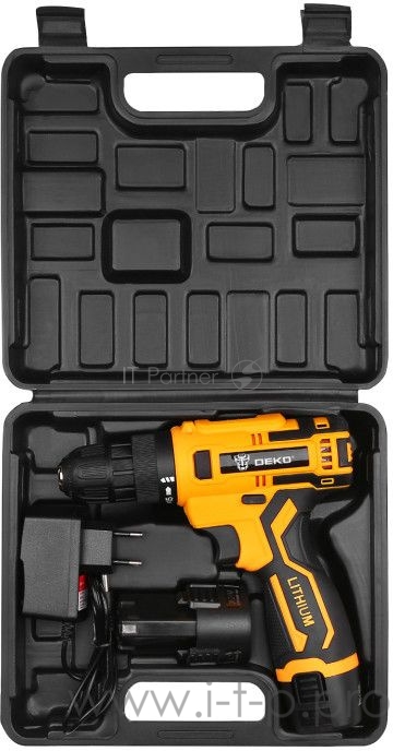 Дрель-шуруповерт Deko Banger 12V SET 3 аккум. патрон:быстрозажимной (кейс в комплекте)