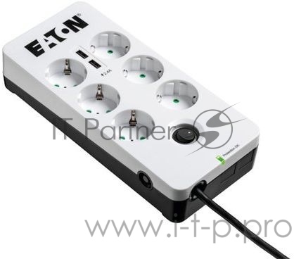 Сетевой фильтр Eaton Protection Box 6 DIN 1.8м (6 розеток) белый/черный (коробка)
