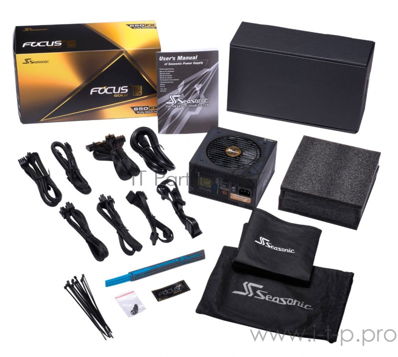 Блок питания Seasonic ATX 650W FOCUS GX-650 80+ gold 24+2x(4+4) pin APFC 120mm fan 10xSATA Cab Manag RTL