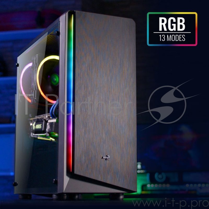 Корпус Aerocool RIFT BG черный без БП ATX 1x120mm 2xUSB2.0 1xUSB3.0 audio bott PSU