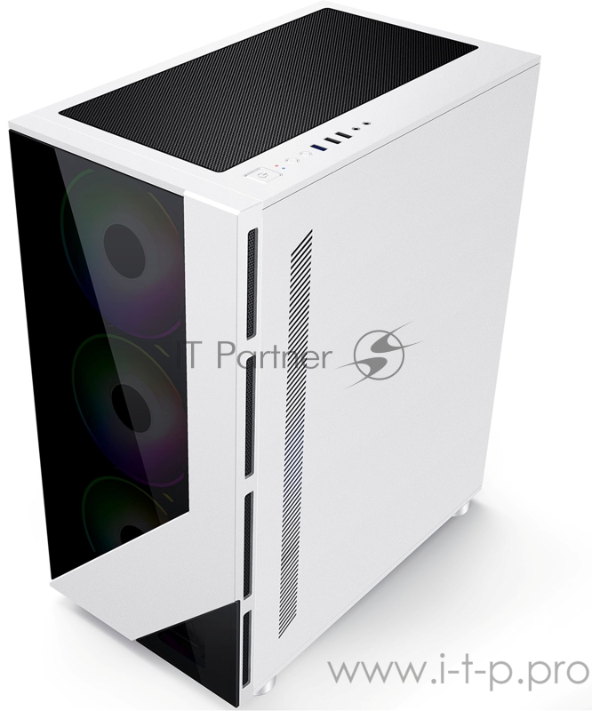 Корпус Formula V-LINE 7713 белый без БП ATX 3x120mm 2xUSB2.0 1xUSB3.0 audio bott PSU