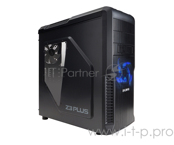 Корпус Zalman Z3 Plus черный w/o PSU ATX 1x80mm 1x92mm 2x120mm 2xUSB2.0 1xUSB3.0 audio bott PSU