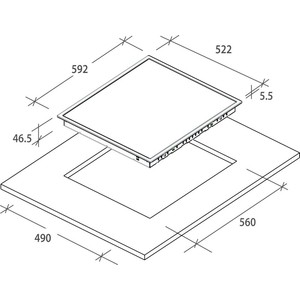 Встраиваемые электрические панели CANDY CH 64 CCW Цвет: Белая.