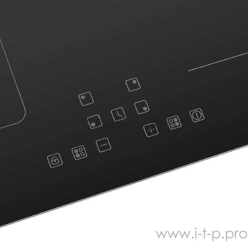 Электрическая панель HOMSair HI64FLBK Электрическая панель HOMSair HI64FLBK/ ШхДхВ: 590х520х62 мм, сенсорное управление, 4 конфорки, стеклокерамика, замок от детей, черный цвет