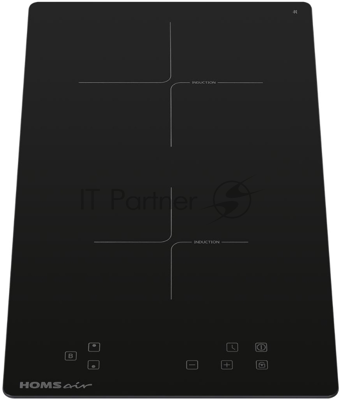 Электрическая поверхность HOMSair HI32BK/ домино,индукционная, 268х520х62 мм, стеклокерамика, черная