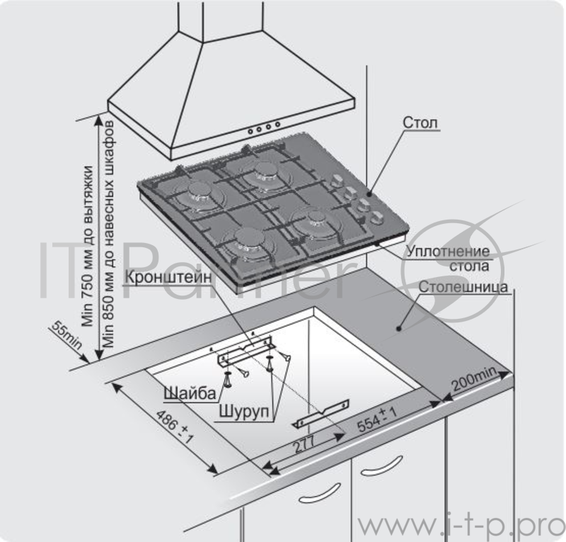 Газовая варочная панель Gefest СВН 2230 К23