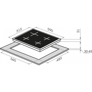 Газовая панель HOMSair HGS643TGCS Газовая панель HOMSair HGS643TGCS/ газ, механическое управление, 4 конфорки, газ контроль, автоподжиг, WOK, нержавеющая сталь