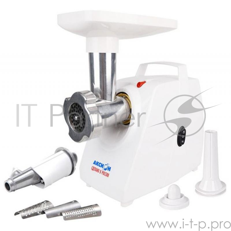 Мясорубка Аксион М 33.04, 1500 Вт, произ. 100 кг/час, приставки-соковыжималка, кеббе, для набивки колбас
