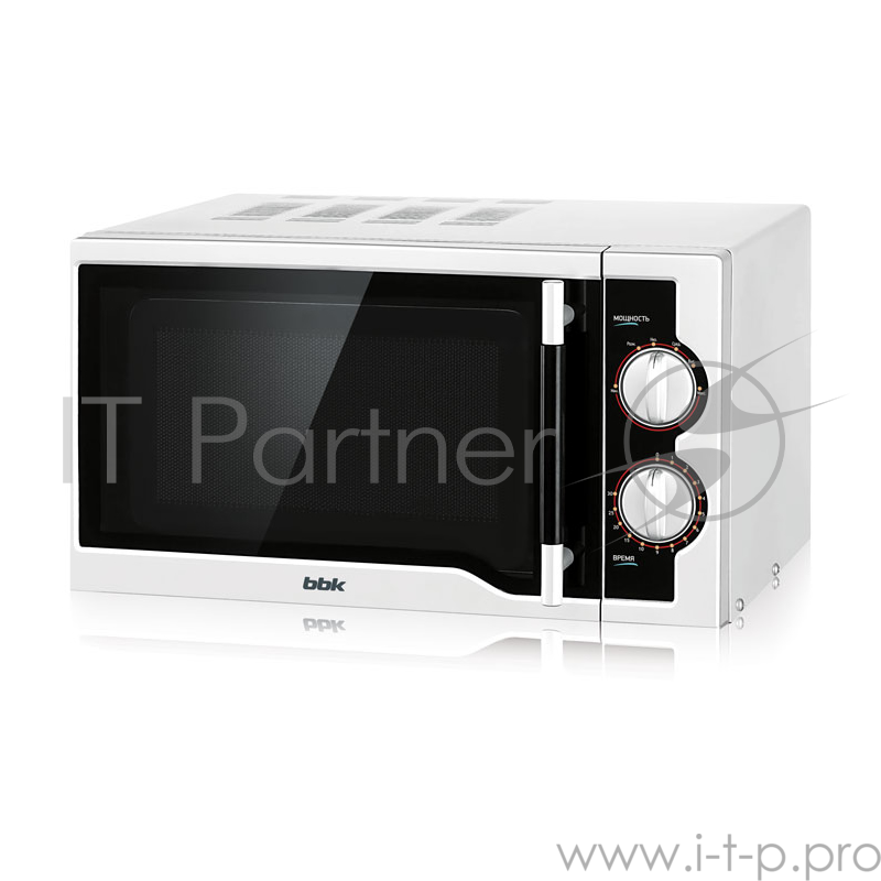 СВЧ BBK 20MWS712MWB (белый, 20 л, соло, мех упр, 700Вт)