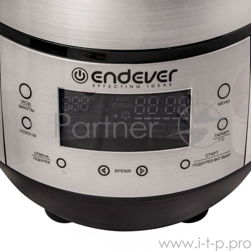 Мультиварка-скороварка Endever Vita-120, 900 Вт., чаша 5 л., 20 программ + Мастер-повар, таймер 24 ч., стальной/черный