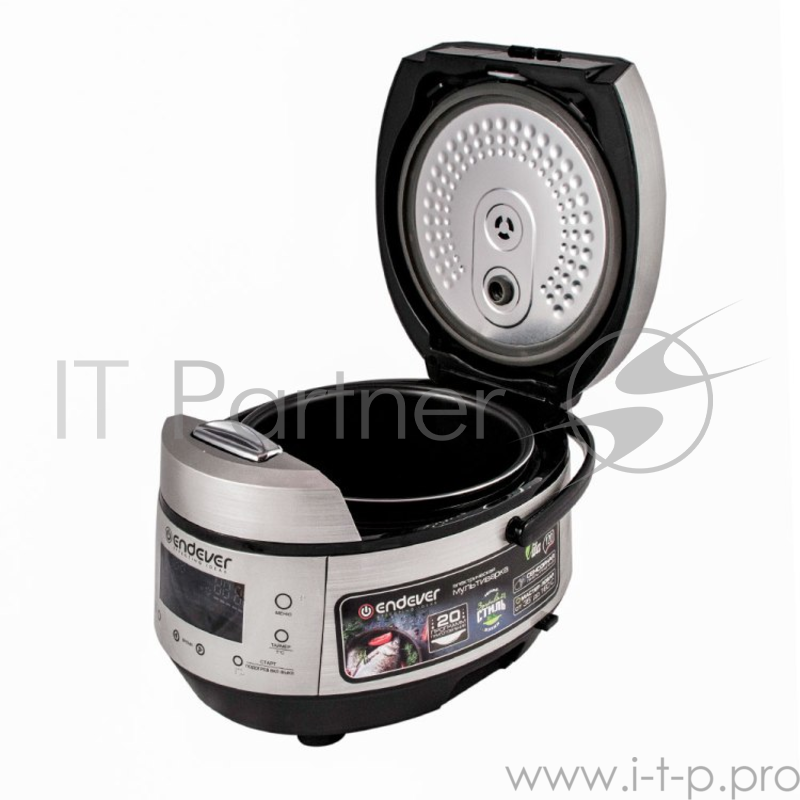 Мультиварка-скороварка Endever Vita-120, 900 Вт., чаша 5 л., 20 программ + Мастер-повар, таймер 24 ч., стальной/черный