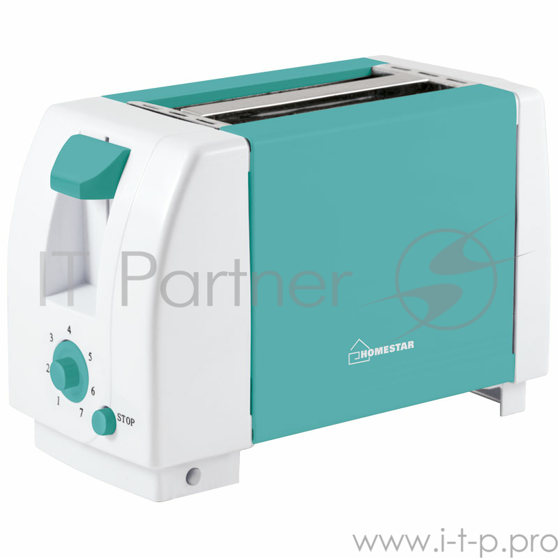 Тостер Homestar HS-2002, 750 Вт, бирюзовый